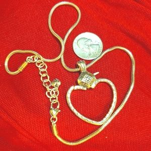 Brighton Retired and Rare ABC Squeeze Heart Charm Pendant Necklace 16" - 18"